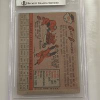 Curt Simmons 1958 Topps Phillies Signed Baseball Card - Beckett