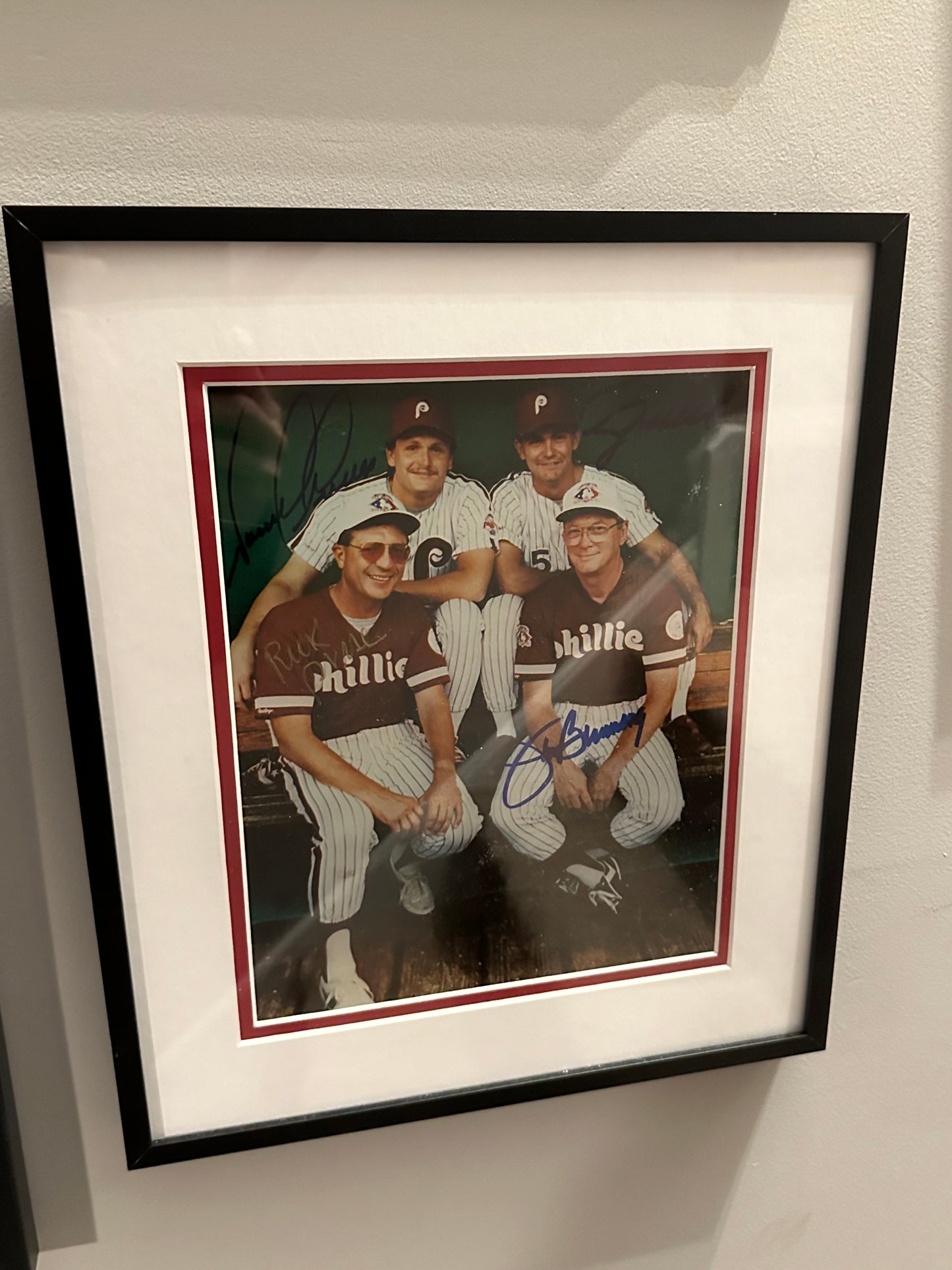 (4) Phillies No Hitter Signed 8x10 Photo Framed Jim Bunning