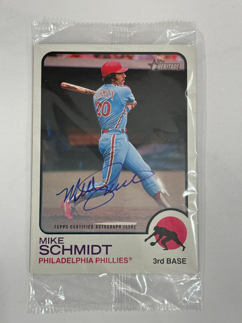 2023 Topps Heritage Box Topper Signed Mike Schmidt Phillies