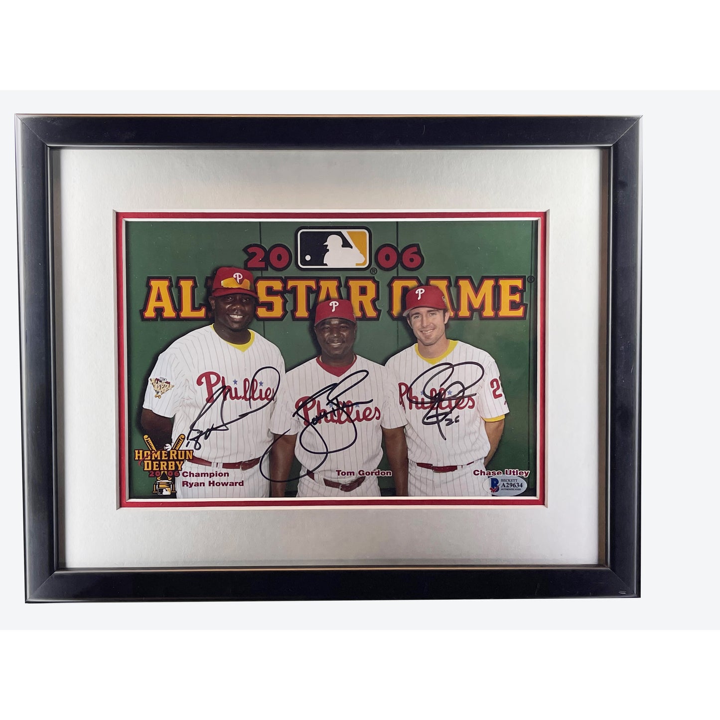Chase Utley, Ryan Howard, Phillies Signed Framed 8x10 Photo Beckett