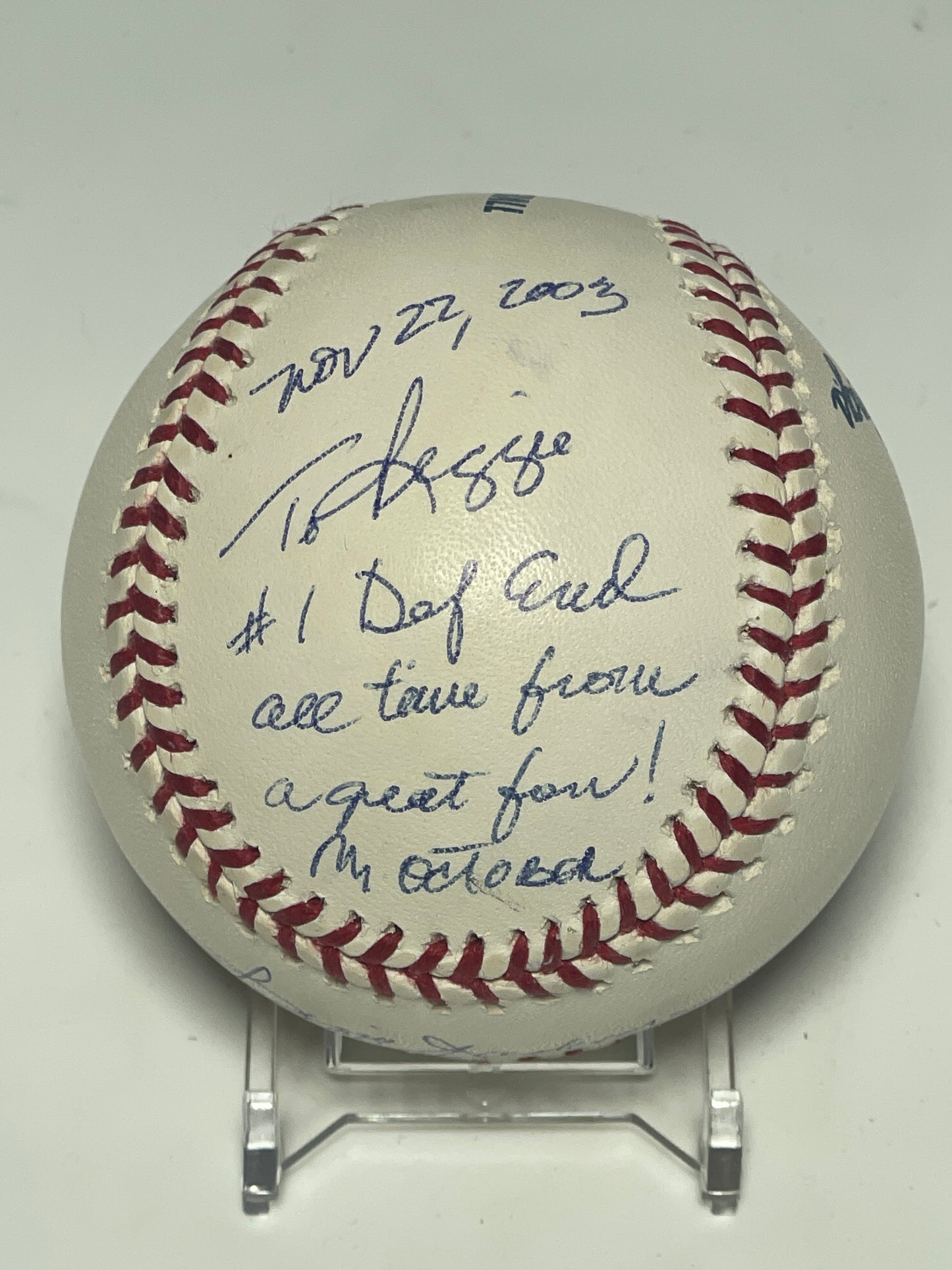 Reggie Jackson Signed to Reggie White OML Baseball - JSA