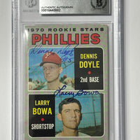 Larry Bowa Doyle 1970 Topps Phillies Signed Baseball Card - Beckett