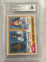 
              Mike Schmidt Reggie Jackson Ogilvie 1981 Topps #2 Signed Baseball Card - Beckett Phillies
            