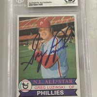 Greg Luzinski 1979 Topps Phillies Signed Baseball Card - Beckett