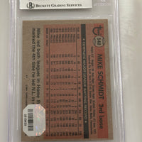 Mike Schmidt 1981 Topps Phillies Signed Baseball Card - Beckett