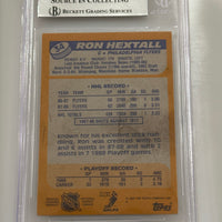Ron Hextall 1988-89 Topps Flyers Signed Hockey Card - Beckett