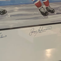 Montreal Canadiens Greats Signed Print Framed - Maurice Richard (7)