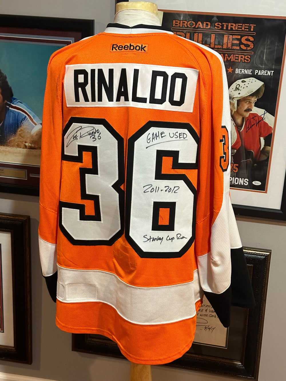 Zak Rinaldo Signed Game Used Jersey Flyers 2011-2012 COA