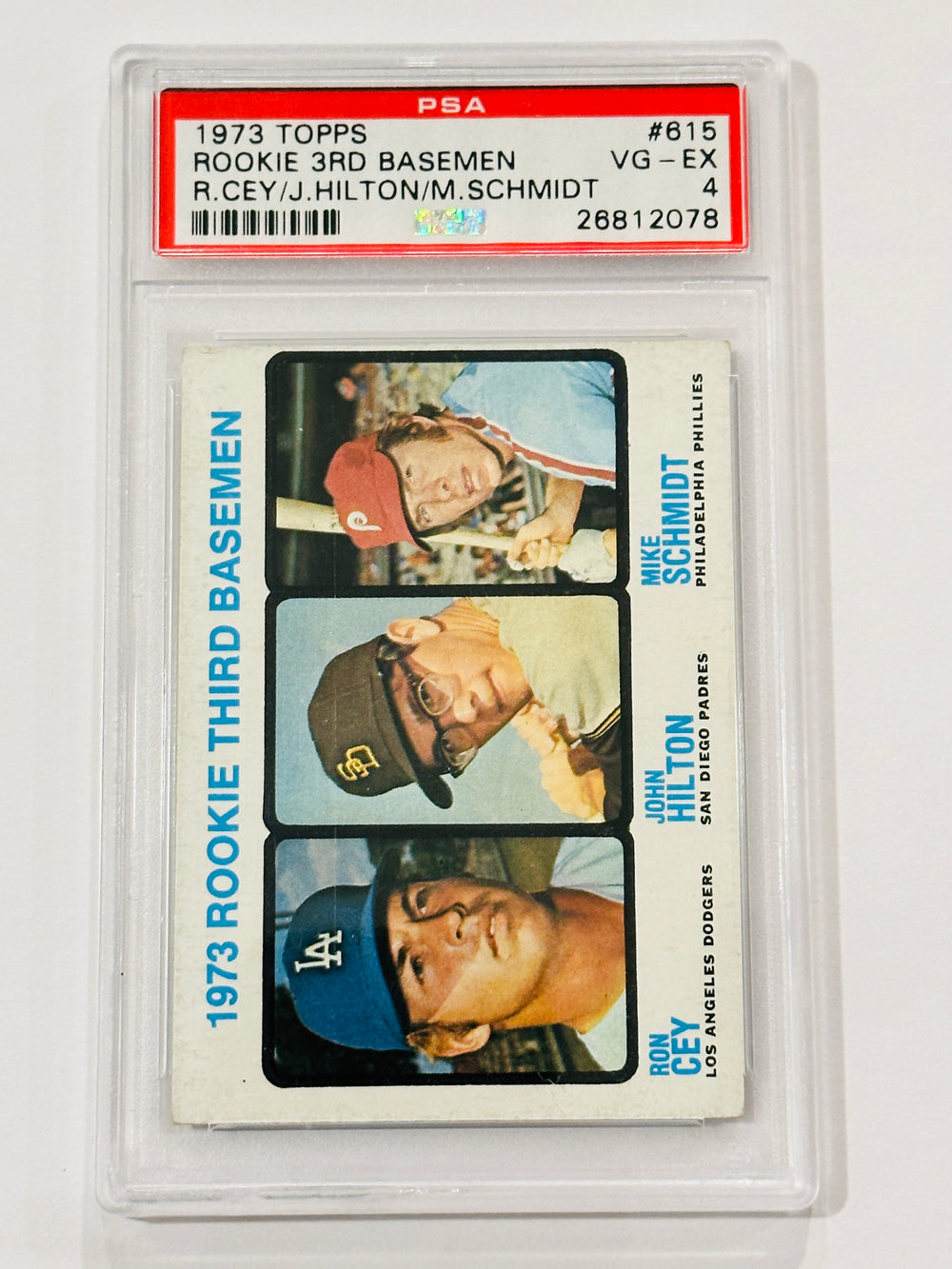 Mike Schmidt 1973 Topps Phillies Rookie Baseball Card PSA 4
