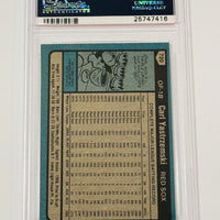 Carl Yastrzemski 1980 Topps Signed Red Sox Baseball Card PSA