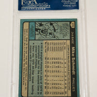 Mike Schmidt 1980 Topps Signed Phillies Baseball Card PSA Auto 9