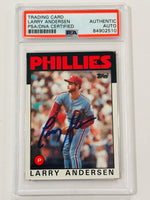 
              Larry Anderson 1986 Topps Signed Phillies Baseball Card PSA
            