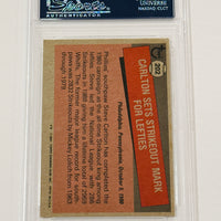 Steve Carlton 1981 RB Topps Signed Phillies Baseball Card PSA
