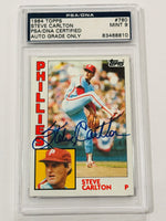 
              Steve Carlton 1984 Topps Signed Phillies Baseball Card PSA
            