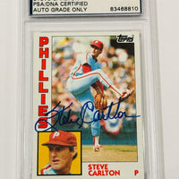 Steve Carlton 1984 Topps Signed Phillies Baseball Card PSA