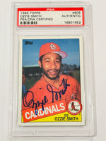 
              Ozzie Smith 1985 Topps Cardinals Signed Baseball Card PSA
            
