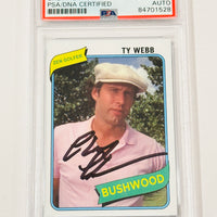 Chevy Chase 1980 Topps Style Signed Golf Card PSA