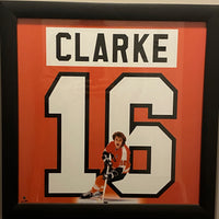 Bobby Clarke Framed Flyers Photos 20x20" "Uniframe"