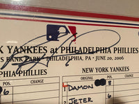 
              Phillies Lineup Card Signed by Ryan Howard 7 RBI Game vs Yankees. MLB Cert.
            